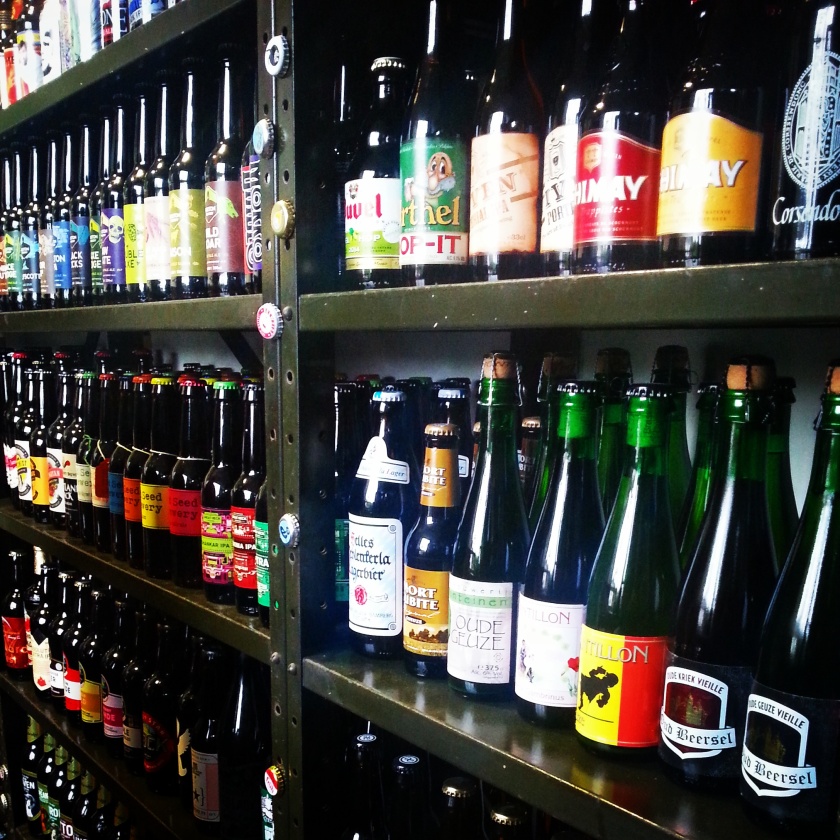 A portion of one wall of Sheffield's Hop Hideout.